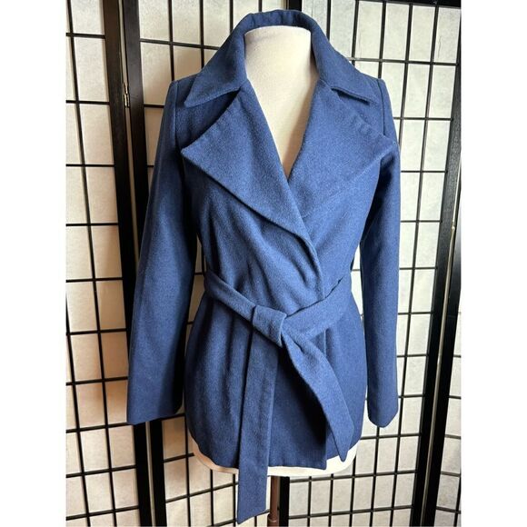 Old Navy Blue Wool Blend Coat - Picture 2 of 7